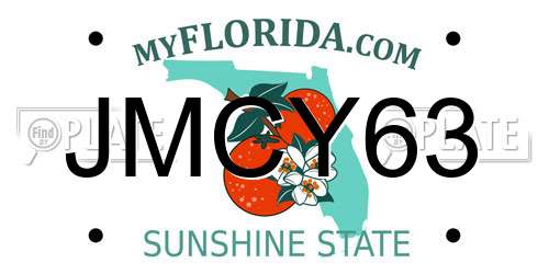 JMCY63 Florida License Plate