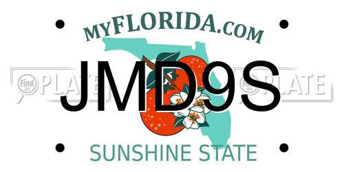 JMD9S Florida License Plate