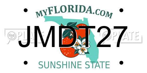 JMDT27 Florida License Plate
