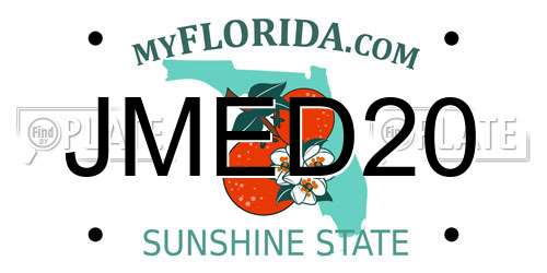 JMED20 Florida License Plate