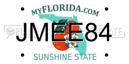 JMEE84 Florida License Plate