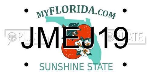 JMEJ19 Florida License Plate