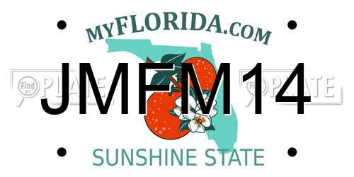 JMFM14 Florida License Plate