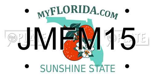 JMFM15 Florida License Plate