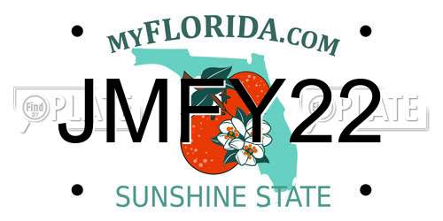 JMFY22 Florida License Plate