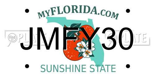 JMFY30 Florida License Plate