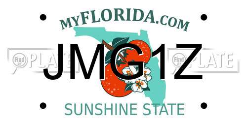 JMG1Z Florida License Plate