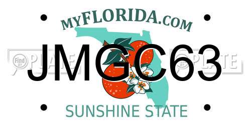 JMGC63 Florida License Plate