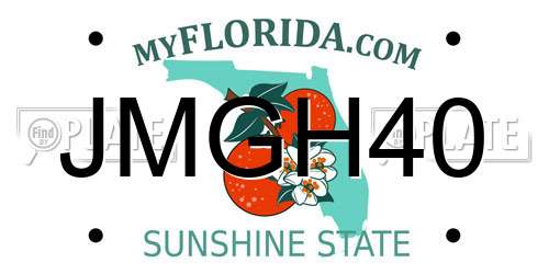 JMGH40 Florida License Plate