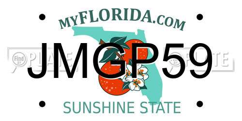 JMGP59 Florida License Plate