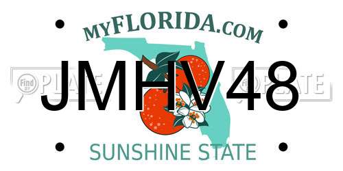 JMHV48 Florida License Plate