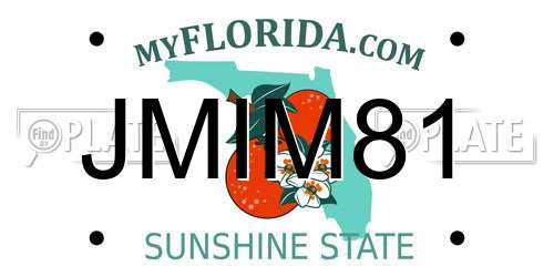 JMIM81 Florida License Plate