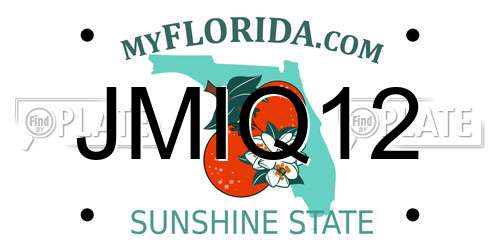 JMIQ12 Florida License Plate