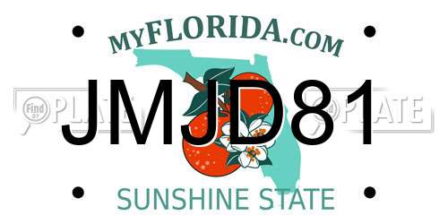 JMJD81 Florida License Plate
