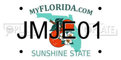 JMJE01 Florida License Plate