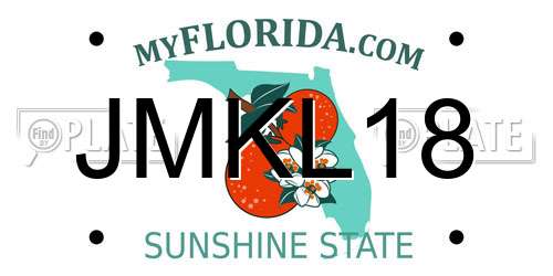 JMKL18 Florida License Plate