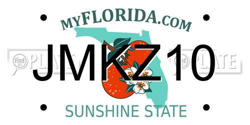 JMKZ10 Florida License Plate