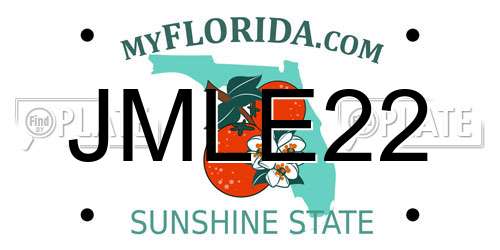 JMLE22 Florida License Plate