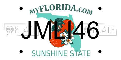 JMLI46 Florida License Plate