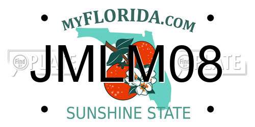 JMLM08 Florida License Plate