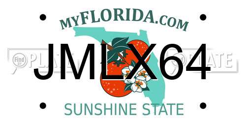 JMLX64 Florida License Plate