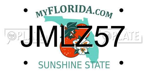 JMLZ57 Florida License Plate