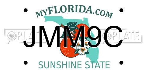 JMM9C Florida License Plate