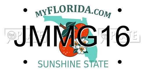 JMMG16 Florida License Plate