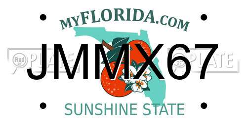 JMMX67 Florida License Plate