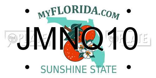 JMNQ10 Florida License Plate
