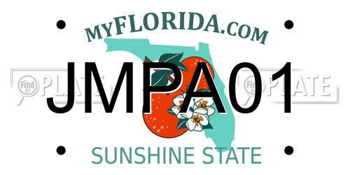 JMPA01 Florida License Plate