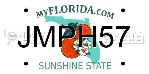 JMPH57 Florida License Plate