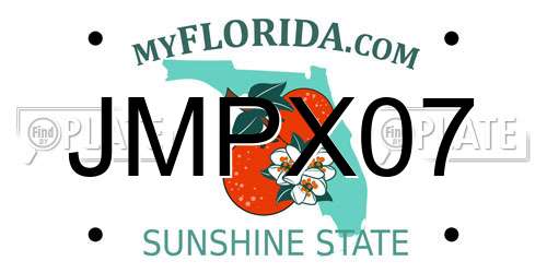 JMPX07 Florida License Plate