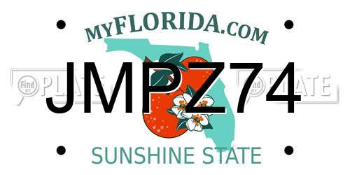 JMPZ74 Florida License Plate