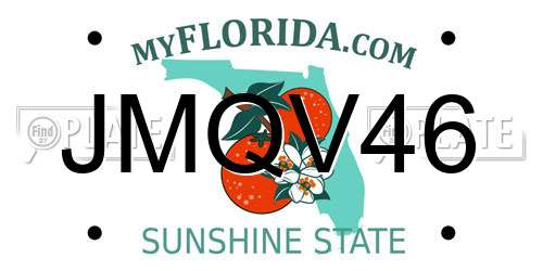 JMQV46 Florida License Plate
