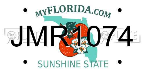 JMR1074 Florida License Plate