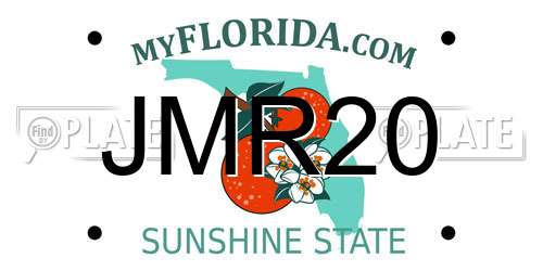JMR20 Florida License Plate