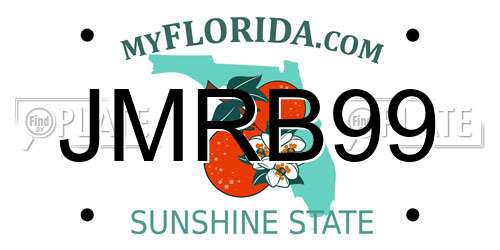 JMRB99 Florida License Plate