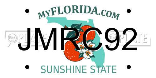 JMRC92 Florida License Plate