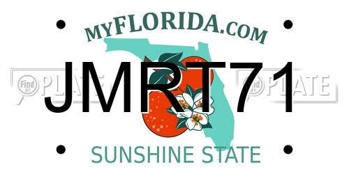 JMRT71 Florida License Plate