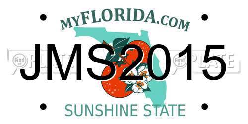 JMS2015 Florida License Plate