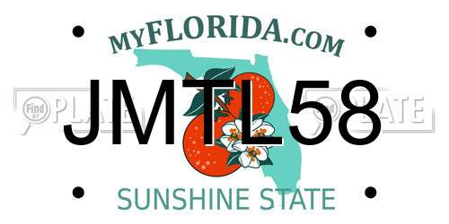 JMTL58 Florida License Plate