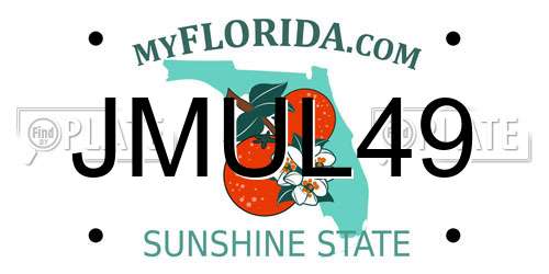 JMUL49 Florida License Plate