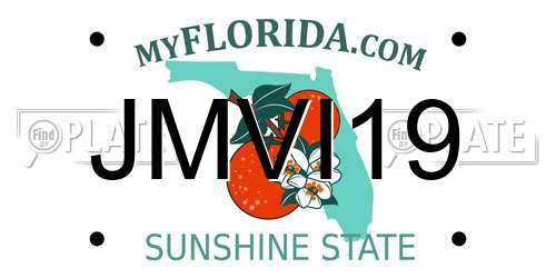 JMVI19 Florida License Plate