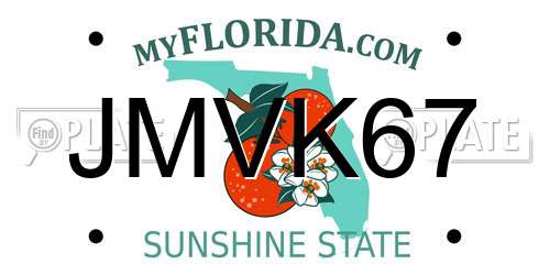 JMVK67 Florida License Plate