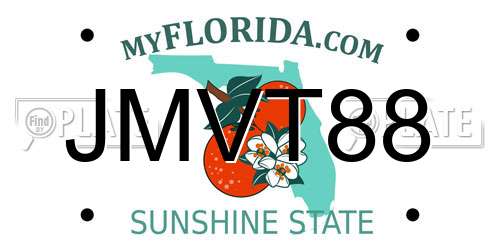 JMVT88 Florida License Plate