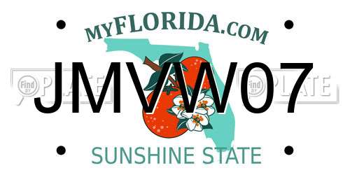 JMVW07 Florida License Plate
