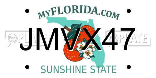 JMVX47 Florida License Plate