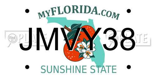 JMVY38 Florida License Plate
