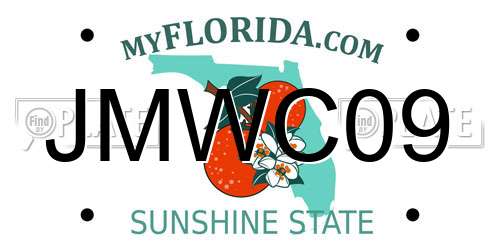 JMWC09 Florida License Plate